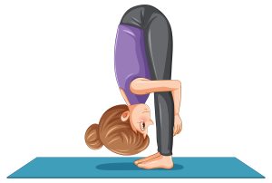 Uttanasana (Forward Bend) Stimulating Scalp and Hair Follicle Health
